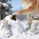 thumbnail image 4 of Zapatos de invierno de goma para mascotas, suela antideslizante, impermeables y cálidos, para todas las razas de perros, uso en exteriores e interiores, 4 of 6