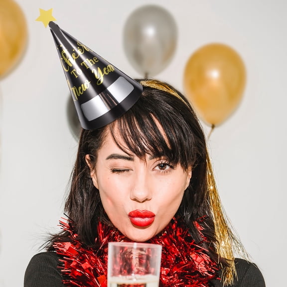 Milisten 12pcs Assorted Color New Year Party Hats for 2024 Celebration, Festive Headwear for Holiday Events and Gatherings