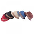 thumbnail image 2 of Toldder Kids Straw Trilby Fedora Cap Felt Fedora Hat Short Brim Sunhat, 2 of 5