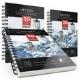 thumbnail image 4 of Arteza Watercolor Heavyweight Paper Pad Pack, 5.5" x 8.5", 3 Pack, 4 of 5