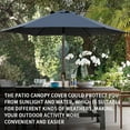 thumbnail image 4 of Youkk Toit de Parasol de Jardin Imperméable Remplacement en Polyester pour Patio Couverture de Parasol Extérieur Noir, 4 of 6