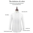 thumbnail image 6 of Men's Slim Fit Dress Shirt Long Sleeve Solid Formal Tuxedo Shirt for Performance Wedding Party Business Occasions, 6 of 7