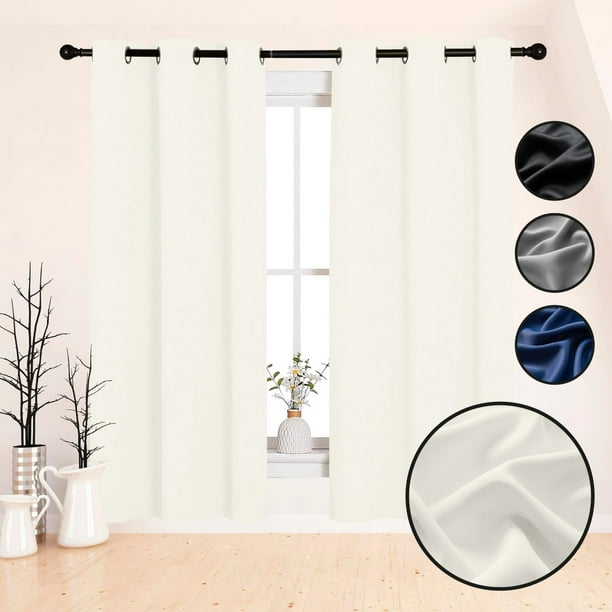 Cortinas Black Out LUMO Decoracion Textil Hogar 132x214cm blanco