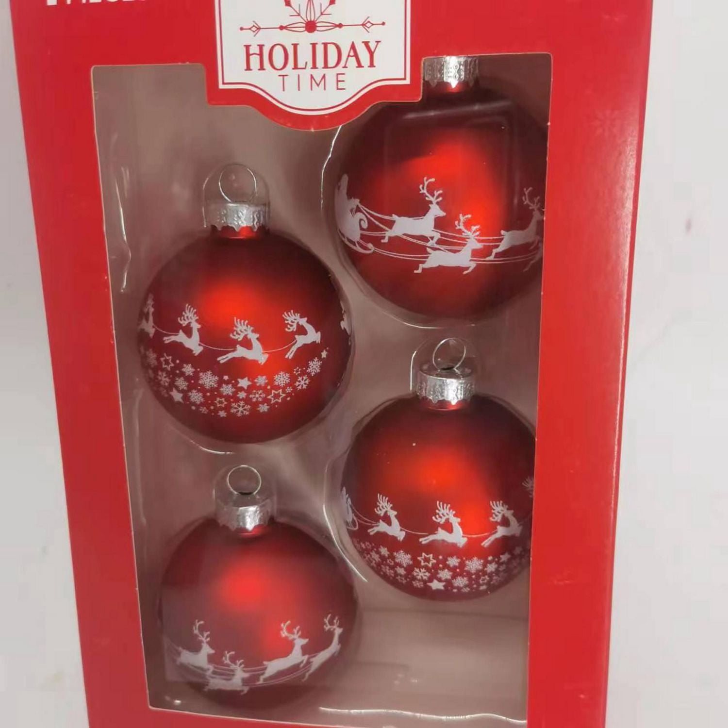 Holiday Time Ornement de traîneau en verre rouge 65 mm x 4 carats