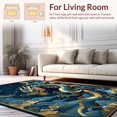thumbnail image 2 of Ultra Soft Area Rug, Enchanting Dragon Themed Artistry, Non Slip, Stain Resistant, Washable Area Rugs for Living Room, Bedroom(Blue, 5X7), 2 of 8