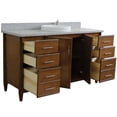 thumbnail image 6 of MCM 61" Single Round Sink Vanity with Gray Granite Stone in Walnut, 6 of 11