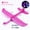 Hot Pink, variant on Led Flight Mode Glider Plane Flying Toy 17.5inch, Large Throwing Foam Plane, Durable Throwing Planes Led Lights, Foam Glider Plane With Lights, Foam Planes For Kids, Hand Toss Outdoor Game