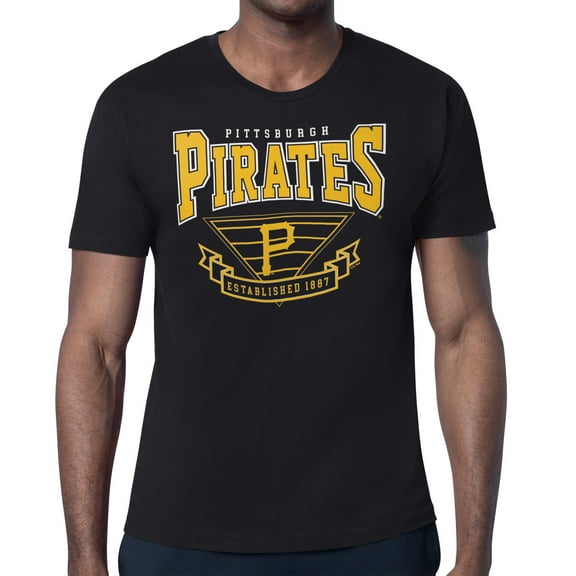 Men's Starter Black Pittsburgh Pirates -80s Inspired T-Shirt