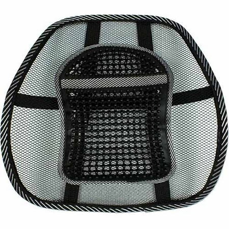 QVS Ergonomic Lumbar Back Support, Black with Gray Trim