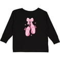 thumbnail image 3 of Inktastic Ballerina Pink Ballet Slippers Girls Long Sleeve Toddler T-Shirt, 3 of 5