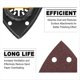 thumbnail image 3 of Kit Almohadillas Lijado para Herramientas Oscilantes 124 Piezas, 2 Almohadillas Lijado Triangulares 3-1/2 Pulgadas, 2 Almohadillas para la Dedo, 120 Piezas Papel Lija, 3 of 5