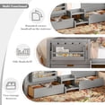 thumbnail image 4 of Bellemave Twin Size Montessori Bed Storage and Stairs, Wood Daybed with Bookcase and Guardrails, Twin Floor Beds Frame with 2 Drawers for Room, No Box Spring Needed（Gray), 4 of 8