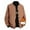 Brown, variant on Jackets for Men,Winter Casual Padded Baseball Jacket Warm Lined Outerwear Coats for Cold Weather Comfort and Style,Mens Winter Coats,Size:XXL