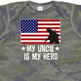 thumbnail image 4 of Inktastic Military Uncle is My Hero Us Flag Boys or Girls Baby Bodysuit, 4 of 5
