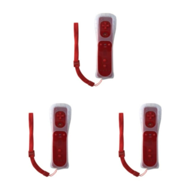 Transemion Round Edge Wireless Remote Gamepad Soft Button For Comfort High Compatibility Plus Gamepad red 3Set