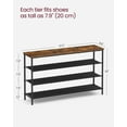 thumbnail image 3 of VASAGLE 4 Tier Shoe Rack for 15-18 Pairs,Shoe Organizer with Fabric Shelves and Wooden Top,  Rustic Brown/Black, 3 of 9
