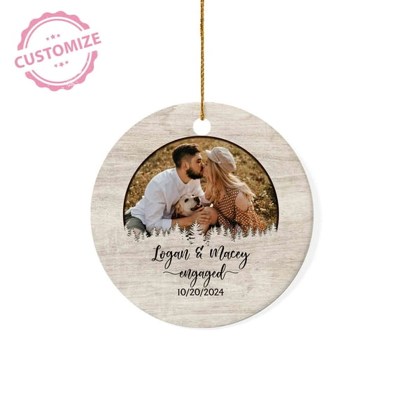 Lazaofficial Personalized Christmas Ornaments, Couple Ornament, Photo Ornaments, Picture Ornaments, Custom Christmas Ornament, Couples Christmas Ornament, Just Married Gift