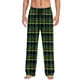 thumbnail image 4 of Pantalones de pijama largos para hombre, informales, con estampado a cuadros, holgados, deportivos, elásticos, rectos, vintage, con bolsillos, 4 of 6