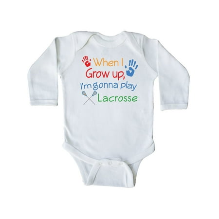 

Inktastic Lacrosse Baby Gift Baby Boy or Baby Girl Long Sleeve Bodysuit