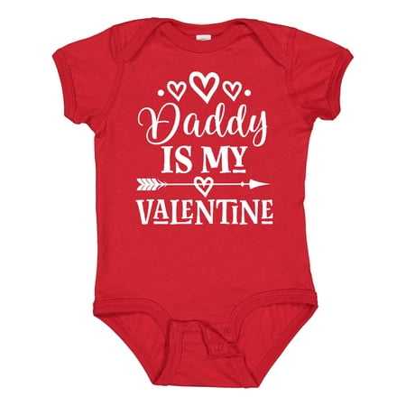 

Inktastic Daddy is My Valentine Girls Gift Baby Girl Bodysuit