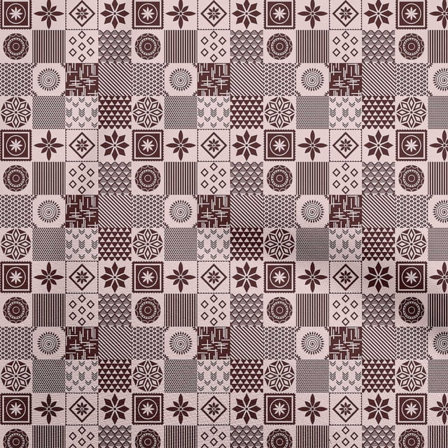oneOone Rayon Rose Pink Fabric Geometric Sewing Material Print Fabric By The Yard 56 Inch Wide