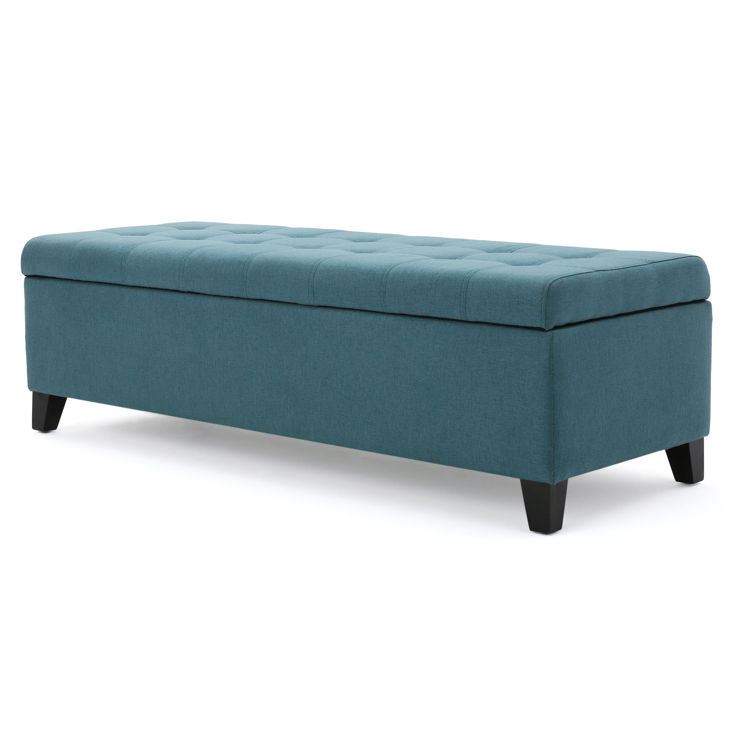 Sterling Fabric Storage Ottoman, Dark Teal