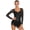 Black, variant on Doomiva Women's Rhinestone Fringe Long Sleeve Latin Tango Salsa Dance Bodysuit Gymnastics Leotards Black M