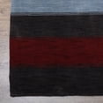 thumbnail image 5 of Rugsotic Carpets Hand Knotted Wool Area Rug 5'x8' Brown Silver Contemporary Rectangle Indoor Rug for Living Room, Bedroom Antimicrobial L00098, 5 of 8