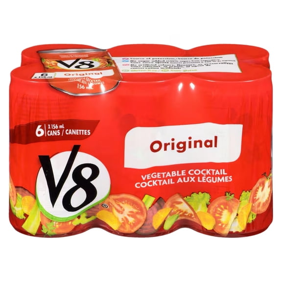 V8 Original Vegetable Cocktail Juice - 6x156ml/5.5 oz