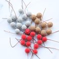 thumbnail image 2 of Visland 100Pcs Christmas Berries Realistic Looking Bendable Foam Fake Flower Simulated Fruit for Home Party, 2 of 8