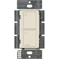 Lutron Caseta Smart Lighting Switch for All Bulb Types or Fans, Light Almond