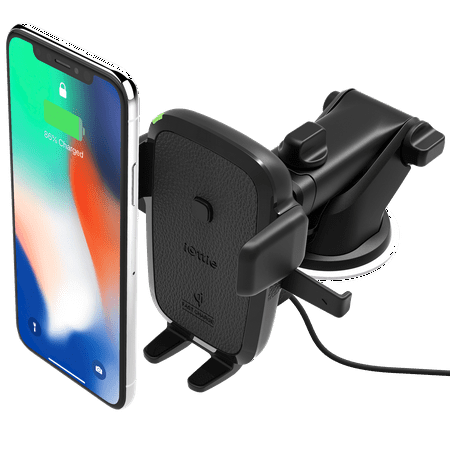 iOttie Easy One Touch Qi Wireless Fast Charge Dashboard/Windshield Mount for Samsung Galaxy S8, S7/S7 Edge, Note 8 5 & Standard Charge for iPhone X, 8/8 Plus & Qi Enabled Devices