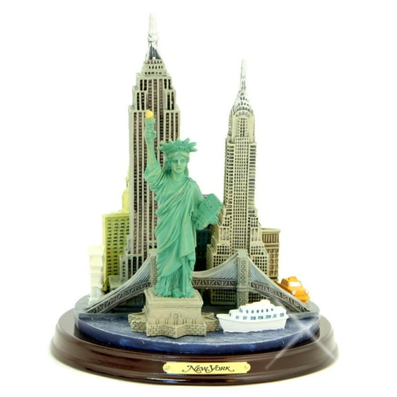 Wooden Base New York City Model 4.5 Inch Souvenir