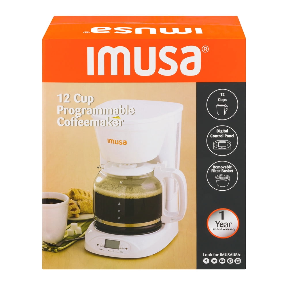 imusa 12 Cup Programmable Coffee Maker 