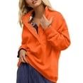 thumbnail image 4 of Uqiangy Pullover Sweatshirt Plain Sweatshirt Women New Fall Fashions For Women 2025 Sweatshirt For Women Pullover Sweatshirts For Women Pull Over Sweatshirt For Womens Orange S, 4 of 4