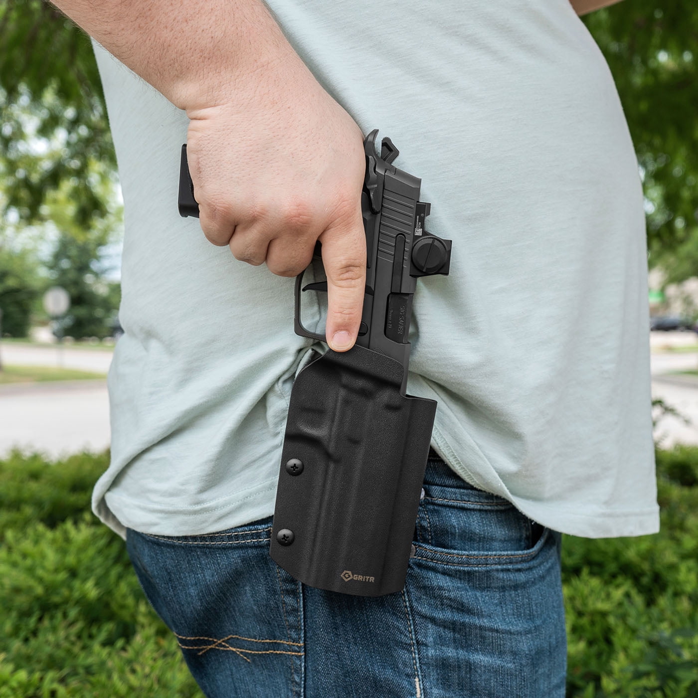 GRITR OWB Kydex Right Hand Pistol Holster Fits Sig Sauer P226
