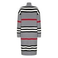 thumbnail image 4 of Patlollav Women Cardigan Tops Winter Striped Casual Long Sleeve Long Sweater Coat, 4 of 6
