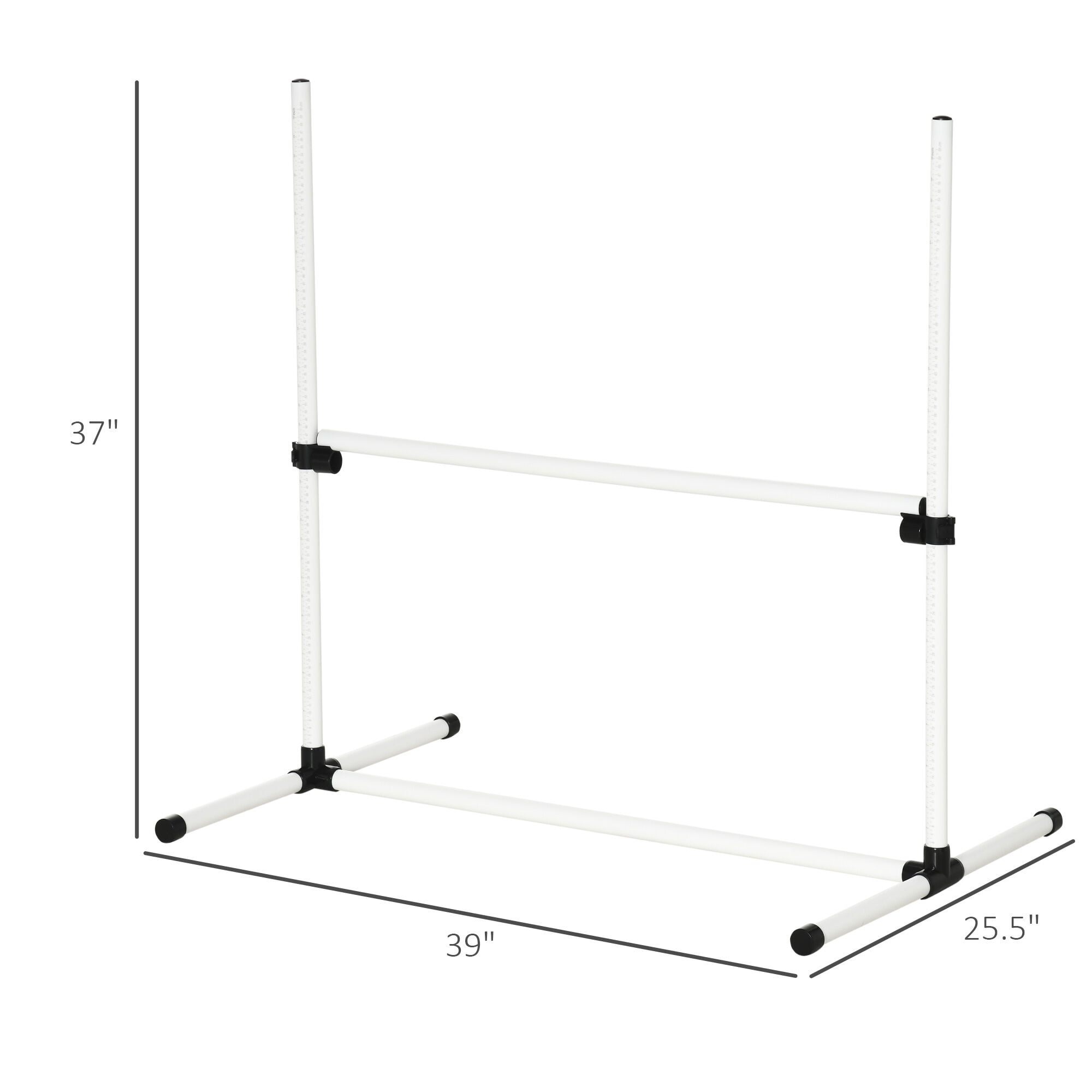 Orthopedic Dog Bed, PawHut 4 Piece Dog Agility Training Equipment for Dog Agility Course with Adjustable Height Jump Bars, Included Carry Bag, & Displacing Top Bar, White, White Dog Bed,Cat Bed