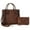 Dark Brown, variant on Wrangler Tote Bag for Women Western Cowhide Purse and Wallet Set, Light Brown