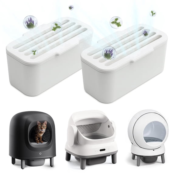 Pet Odor Eliminator Deodorization Box for Self Cleaning Cat Litter Box, Contains 2 Packs , Compatible with Aoruefar Automatic Cat Litter Box