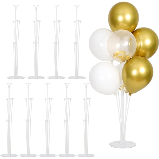 HPLYEL 10 Sets Balloon Stand Kit, Balloon Sticks Holder with Base Birthday Wedding Graduation Party Decortaions Table Centerpieces Balloon Arch kit