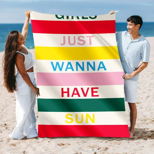 Kbndieu Beach Towels Ultra Fine Fiber Double-Sided Velvet Beach Towel with Quick Drying and Water Absorption Digital Printing Design Sun Protection Shawl Swimming Bath Towel Sports & Outdoors