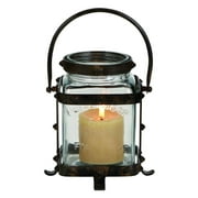 Woodland 34699 Unique Metal Glass Lantern with Lettered Inscriptions