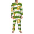 thumbnail image 3 of Fotbe Watercolor St Patrick Day Pijama de Hombre con Estampado de Manga Larga, Conjunto de 2 Piezas, Ropa de Dormir Suave y Cómoda con Bolsillos-Small, 3 of 7