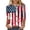 4-Hot Pink, variant on Lorytime 4th of July Outfits for Women Patriotic Graphic Tops Red White and Blue Wear 3/4 Sleeve Holidays Clothes L