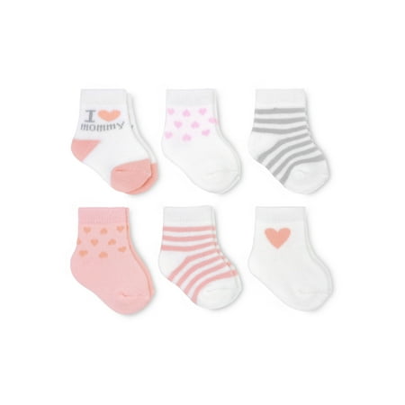 Child of Mine by Carter's Baby Girls' Heart Socks, 6 Pack