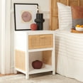 thumbnail image 2 of SAFAVIEH Miya Rustic Coastal 1 Drawer Nightstand, White/Natural, 2 of 14
