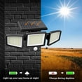 thumbnail image 5 of Solar Lights Outdoor - 210 LED 2500LM Waterproof Motion Sensor Security Lights with Wireless Remote Flood Lights for Patio Garage Yard Entryways, 4 Packs, 5 of 9
