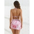 thumbnail image 4 of DARING DIVA Women's Halter Contrast Color Bikini Sets X-Small Dark Pink, 4 of 5