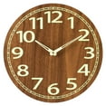 thumbnail image 3 of 30Cm Luminous Digital Wall Clock With Silent Sweep Movement Wooden Clock, 3 of 8